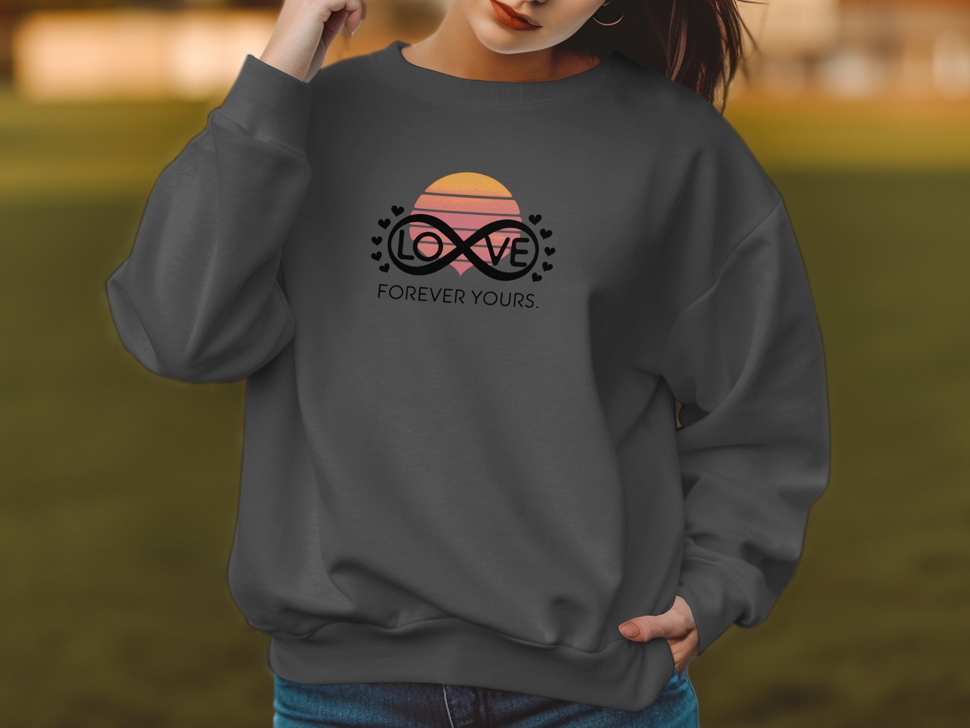 Love Forever Yours Sunset Design Sweatshirt product