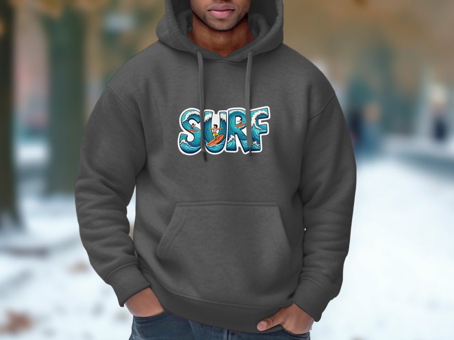 Cozy Dark Surf Graphic Hoodie product