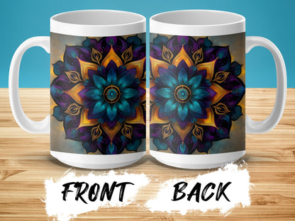 Mandala Design Art Mug Front Back Coffee product
