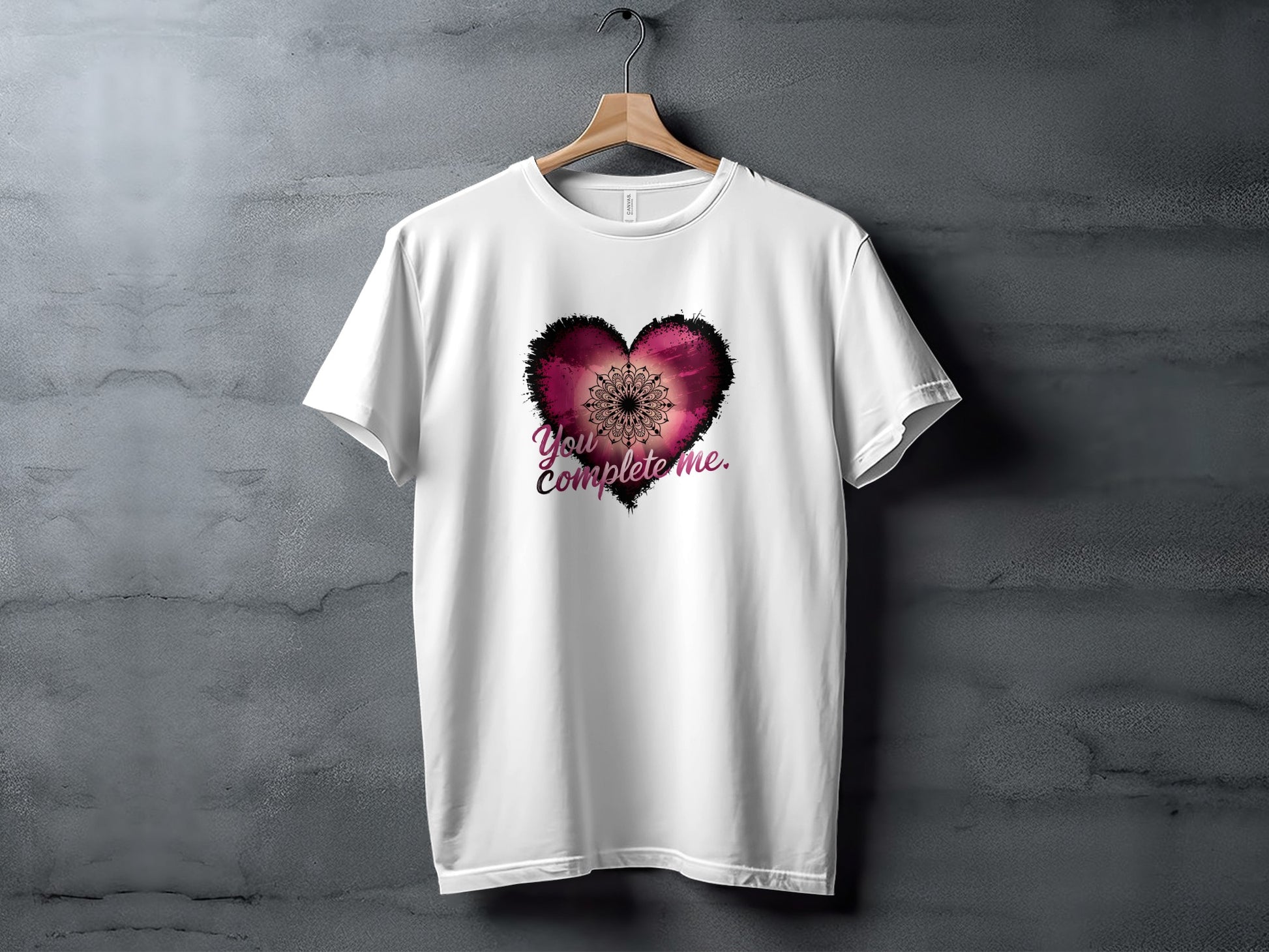 You Complete Me Heart Design T-Shirt product type