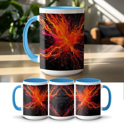 Vibrant Abstract Explosion Design Ceramic Mug product