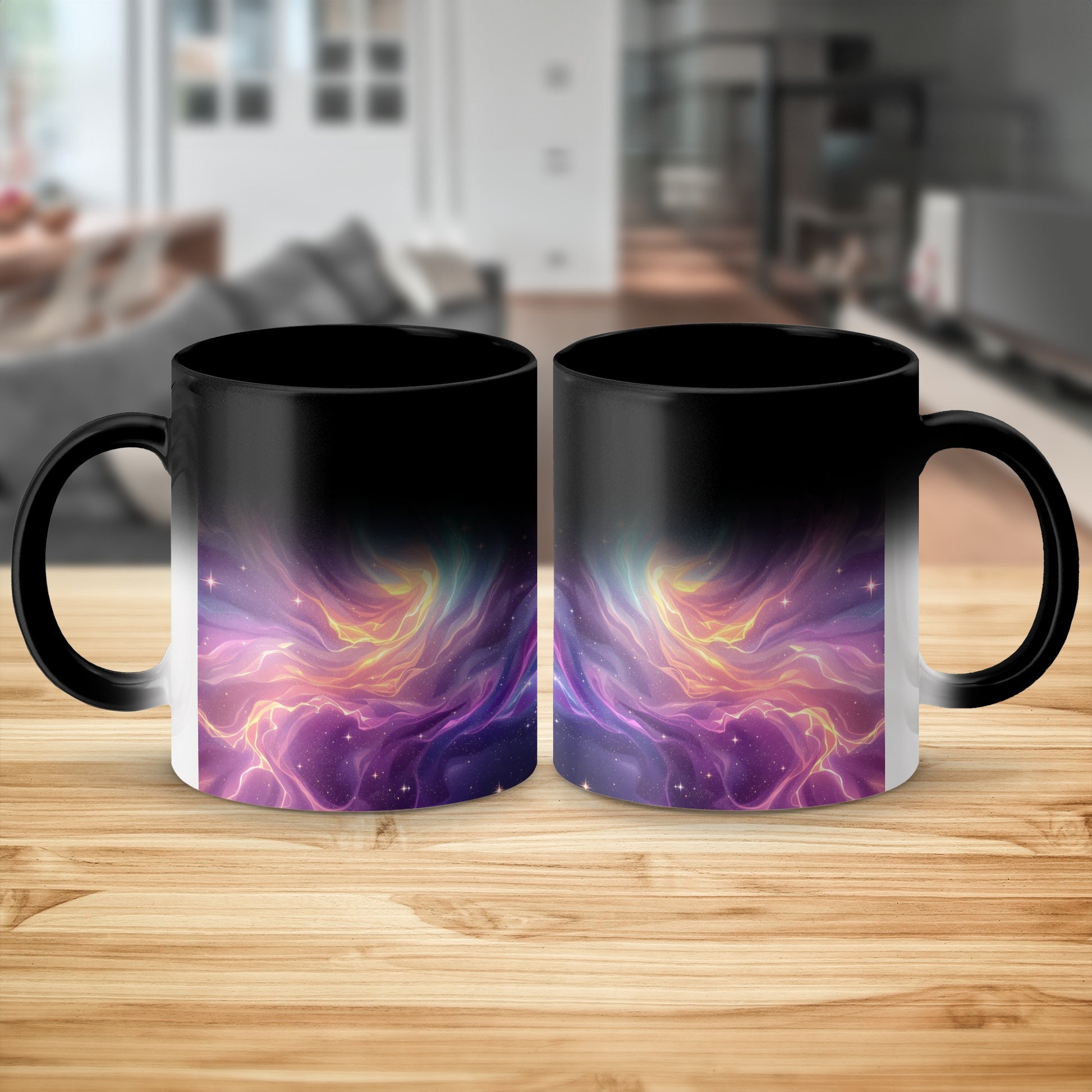 Vibrant Cosmic Swirls Design on Ceramic Mug product