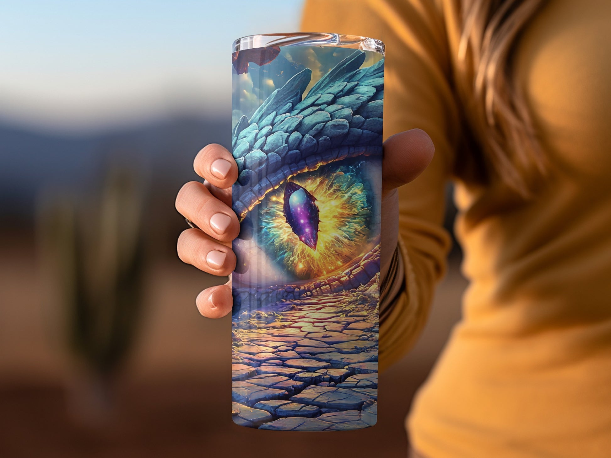 Dragon Eye Fantasy Art Print Travel Mug product