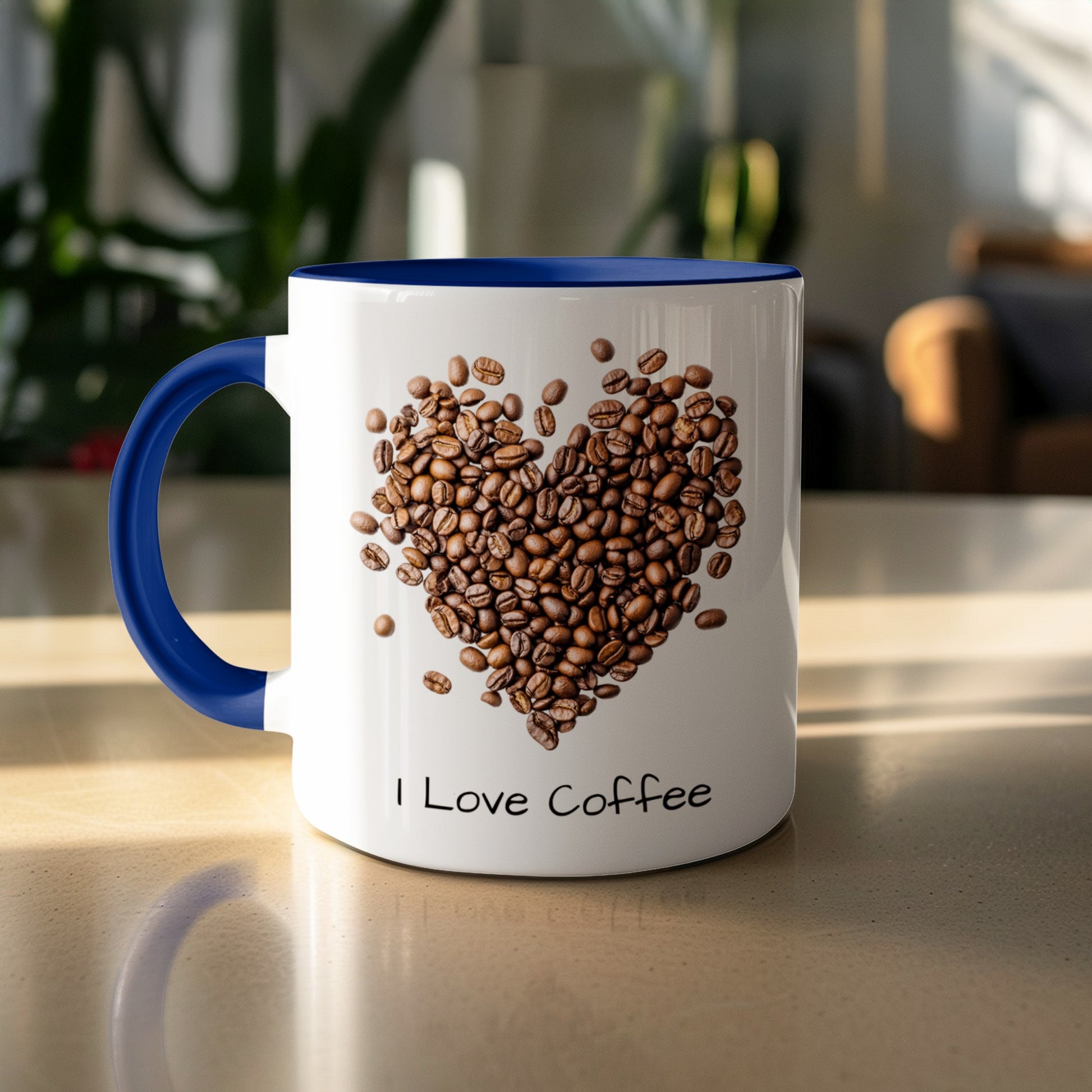 I Love Coffee Heart Shape Coffee Beans Graphic Mug product