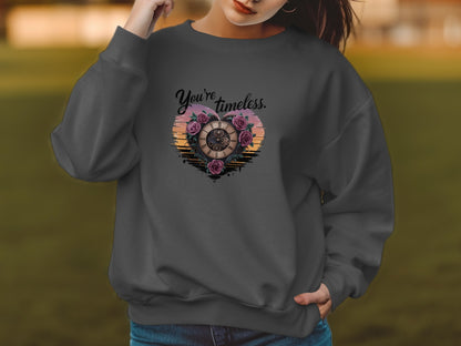 You're Timeless Heart Roses Design Sweater product
