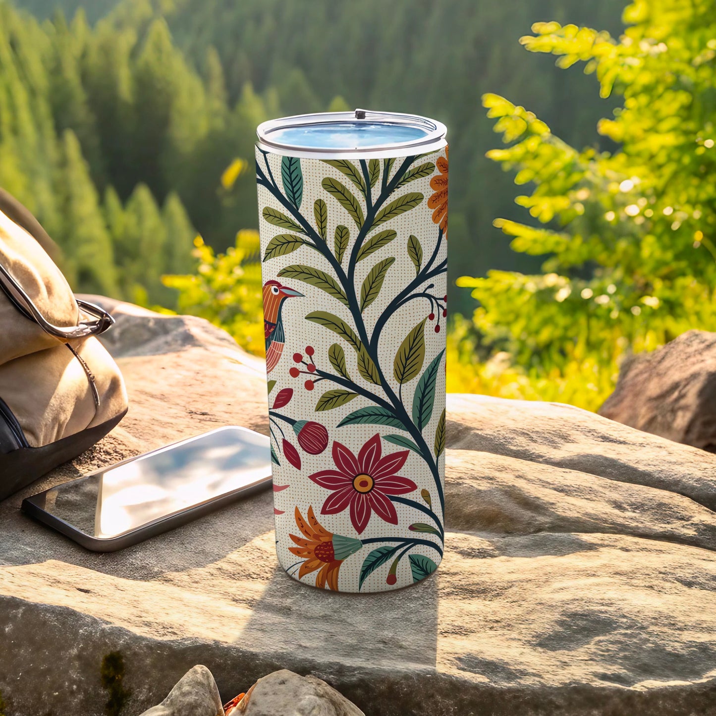 Colorful Floral Pattern Design Tumbler Product