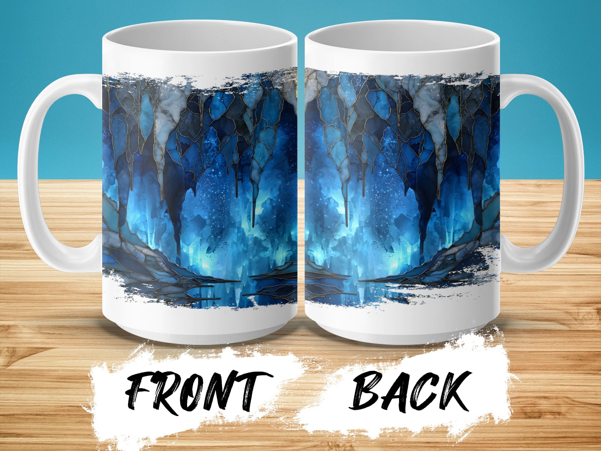 Mystical Blue Cavern Graphic Art Coffee Mug product type