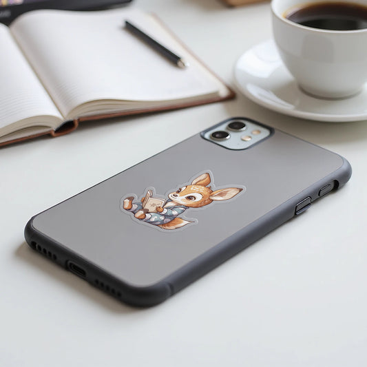 Adorable Cartoon Dog Reading Book Phone Case product