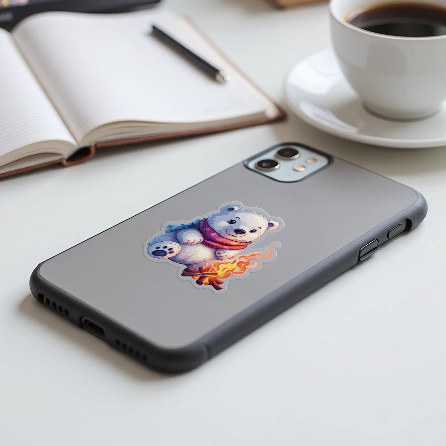 Adorable Bear Winter Design Printed Phone Case product type