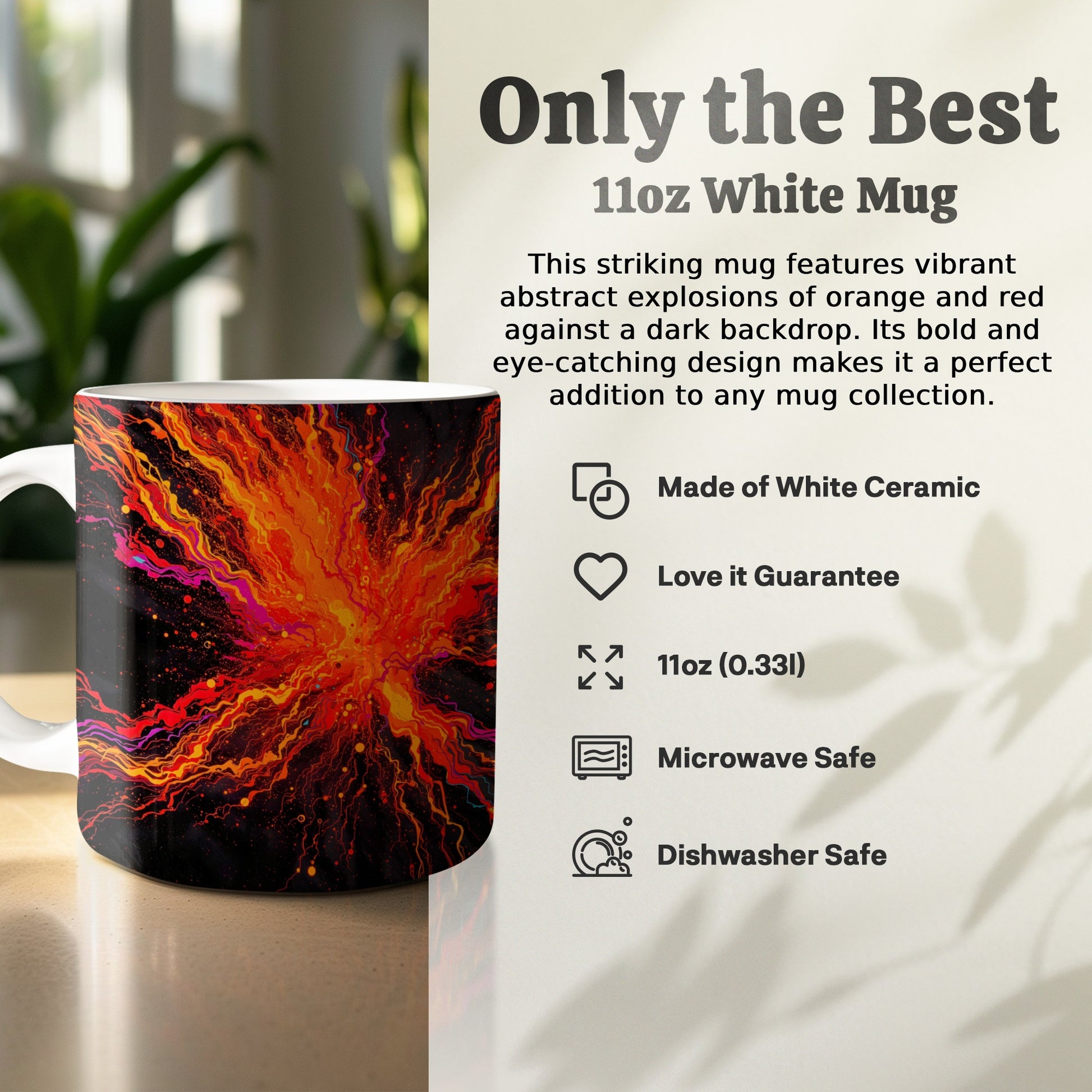 Vibrant Abstract Explosions 11oz White Mug product