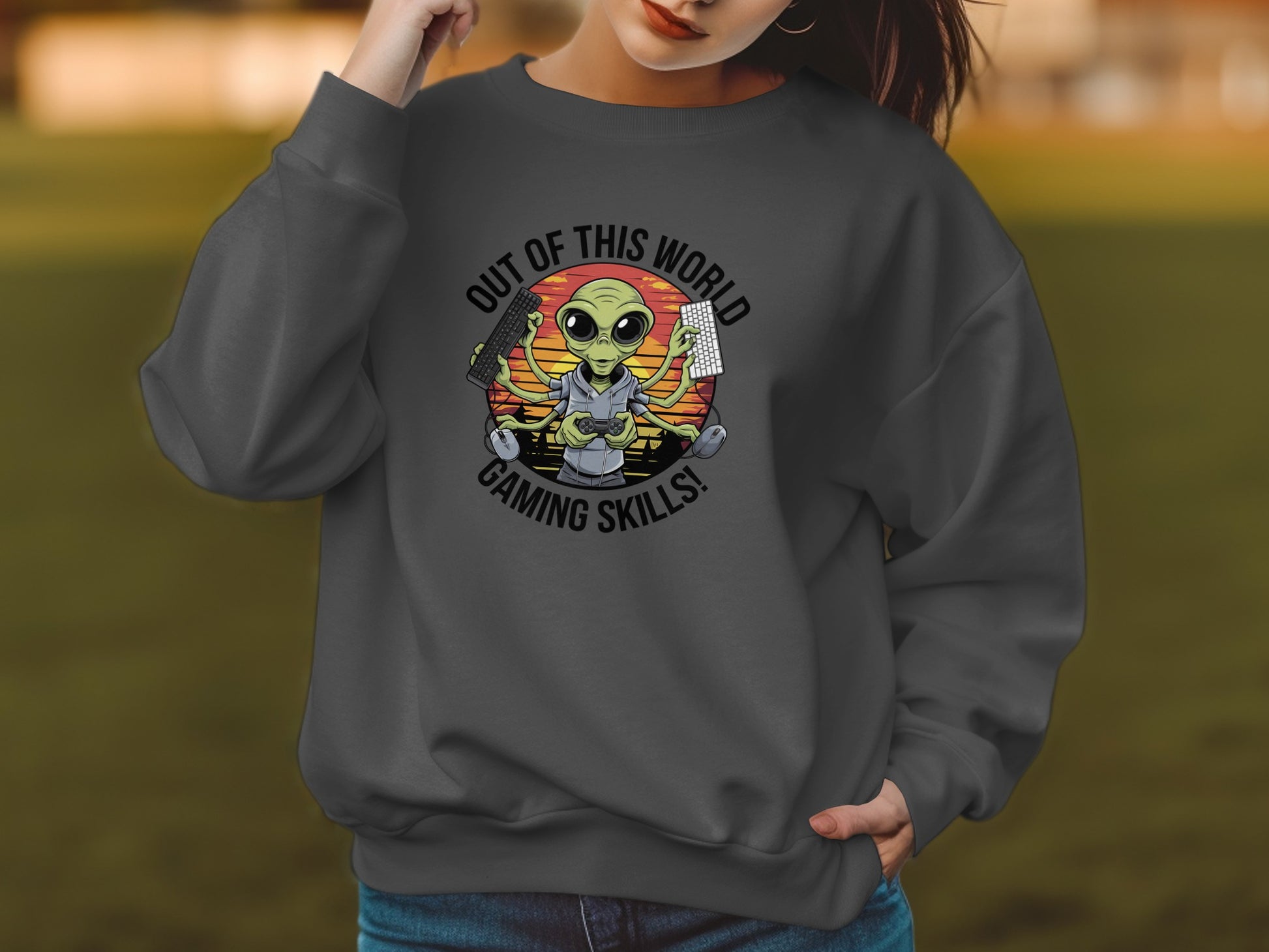 Out of This World Gaming Skills Sweatshirt product type