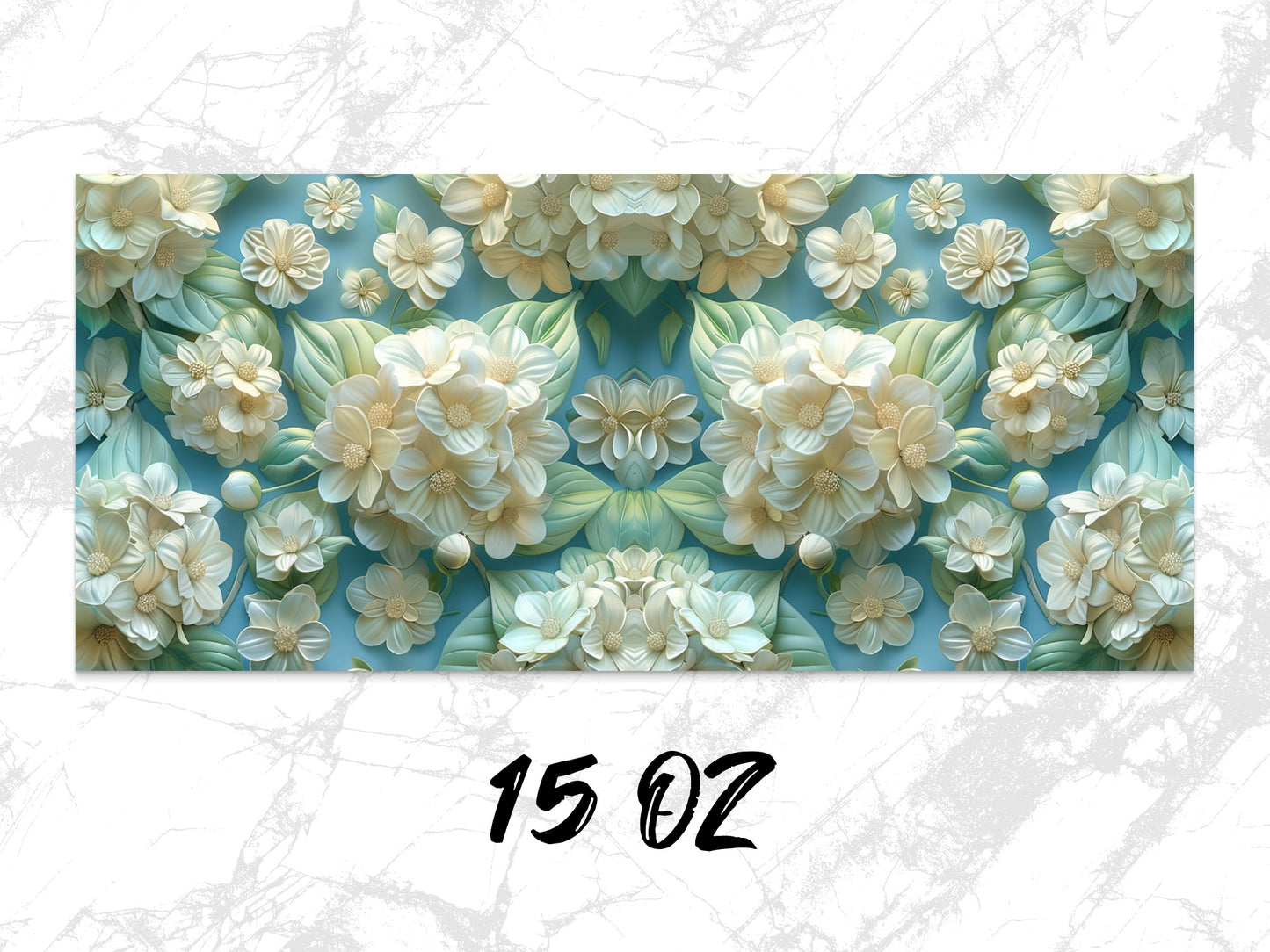 Floral Wall Art Canvas, White Flowers on Teal Background, Modern Home Decor, Botanical Print, Large Wall Hanging, Nature Inspired