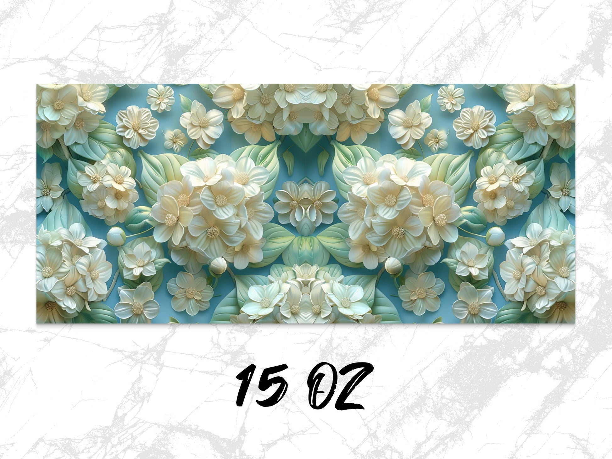 Floral Wall Art Canvas, White Flowers on Teal Background, Modern Home Decor, Botanical Print, Large Wall Hanging, Nature Inspired
