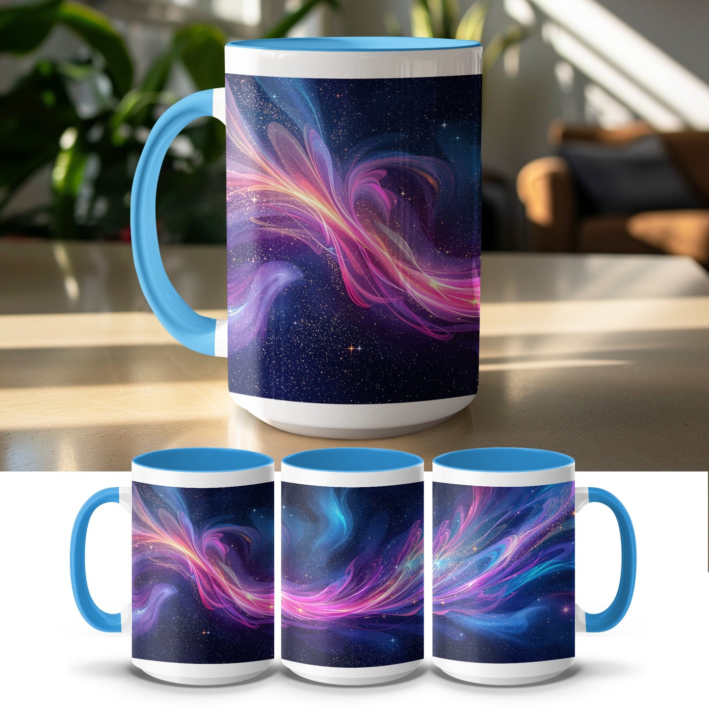 Colorful Cosmic Swirl Galaxy Print Mug Ceramic product