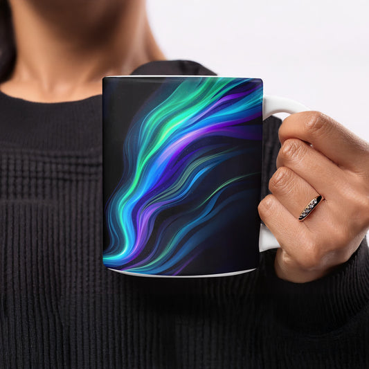 Vivid Abstract Wave Pattern Coffee Mug product