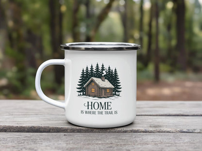Rustic Cabin Design Mug Home Is Where The Trail Is product
