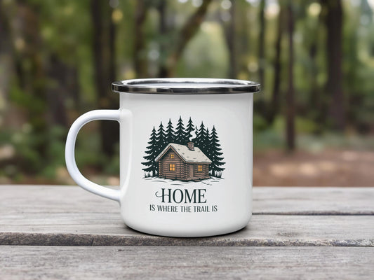Rustic Cabin Design Mug Home Is Where The Trail Is product