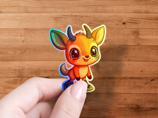 Colorful Adorable Baby Deer Sticker product