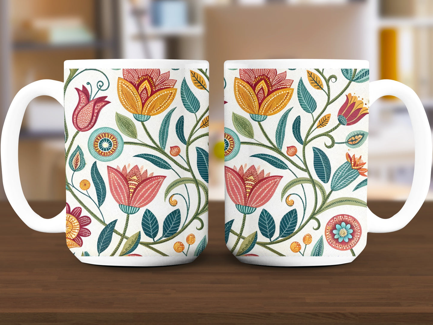 Floral Botanical Print Coffee Mug Decorative product type