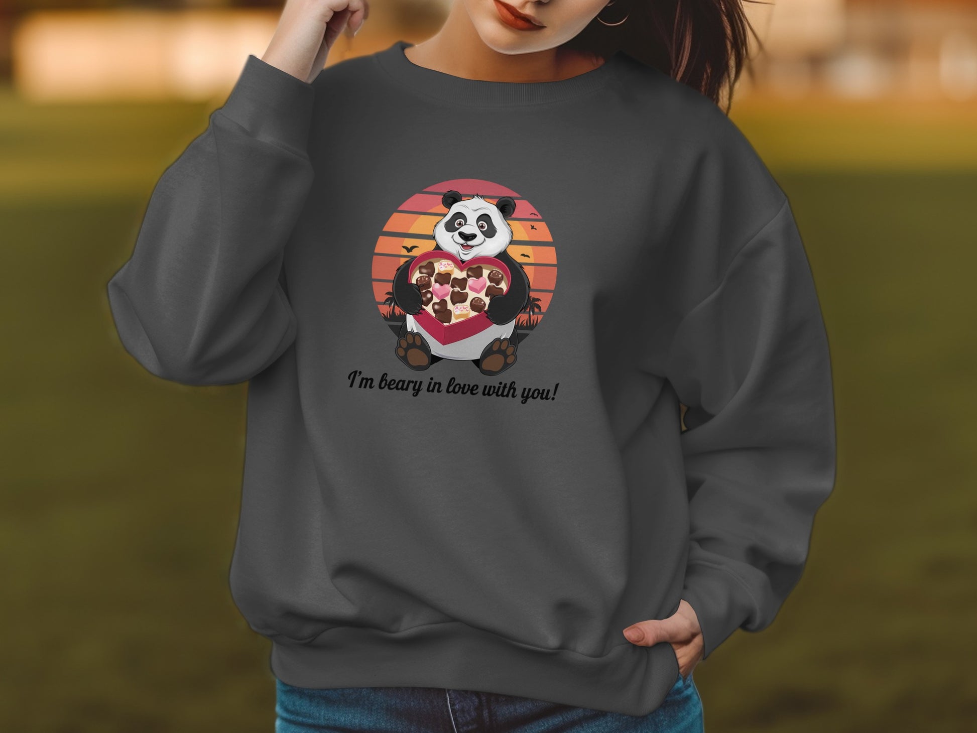 I'm Beary In Love With You Panda Sweatshirt product