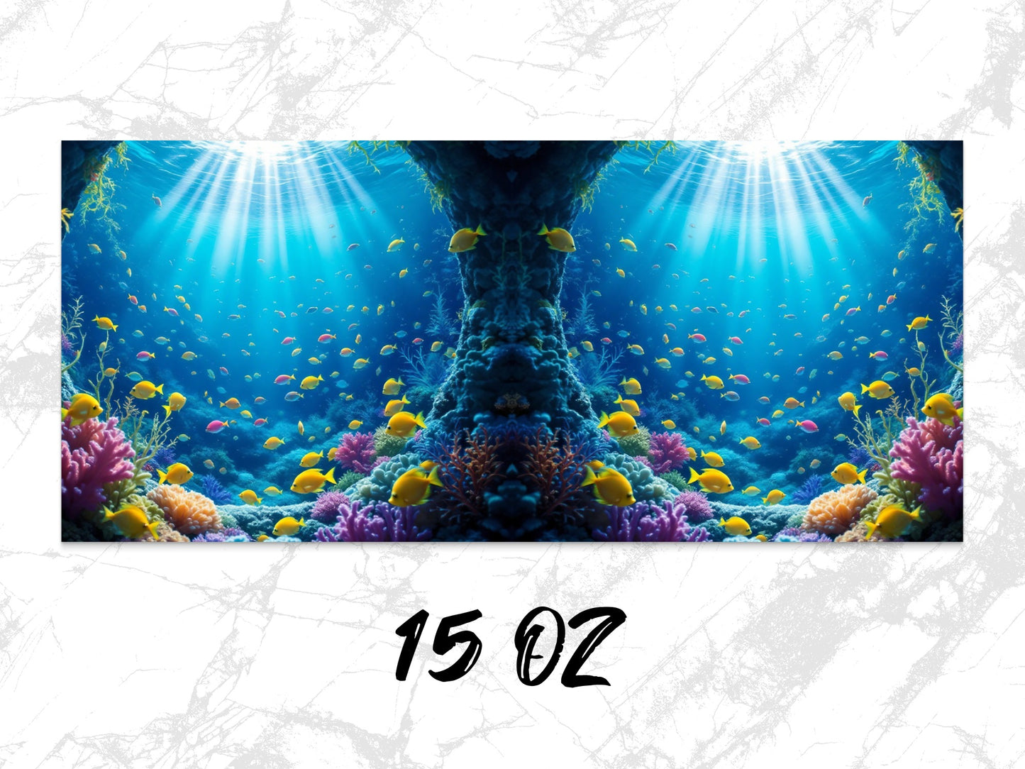 Colorful Underwater Scene Canvas Print, Vibrant Aquarium Wall Art, 15 oz, Marine Life Home Decor