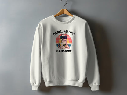 Virtual Reality Llamazing Cool Graphic Sweatshirt product type