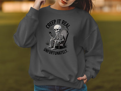 Creep It Real Skeleton Graphic Sweatshirt product type