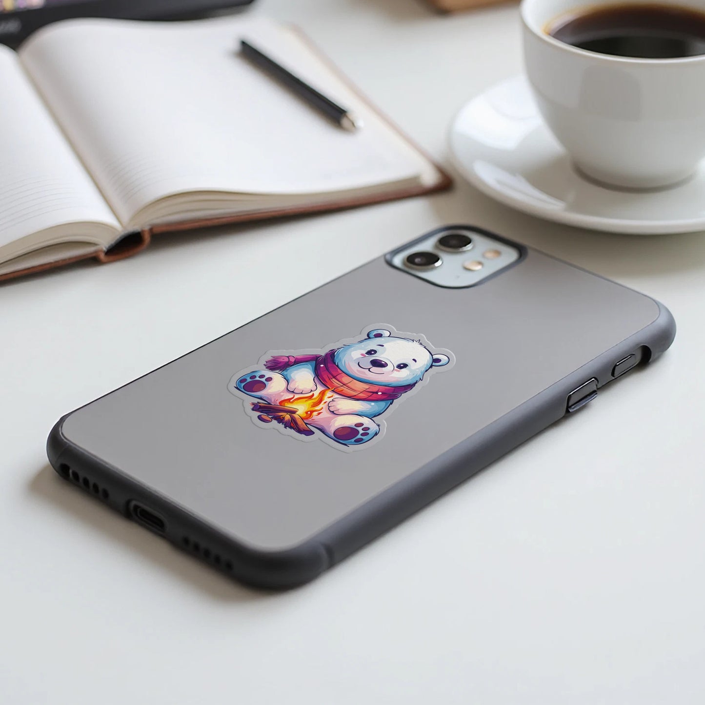 Cute Polar Bear with Scarf iPhone Case product type