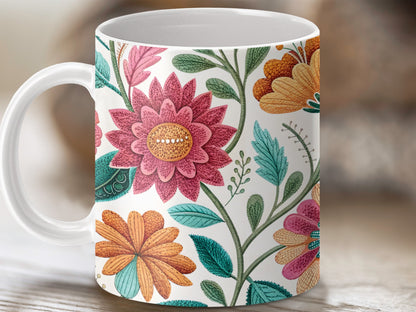 Beautiful Flower Pattern Mug for Coffee and Tea product type