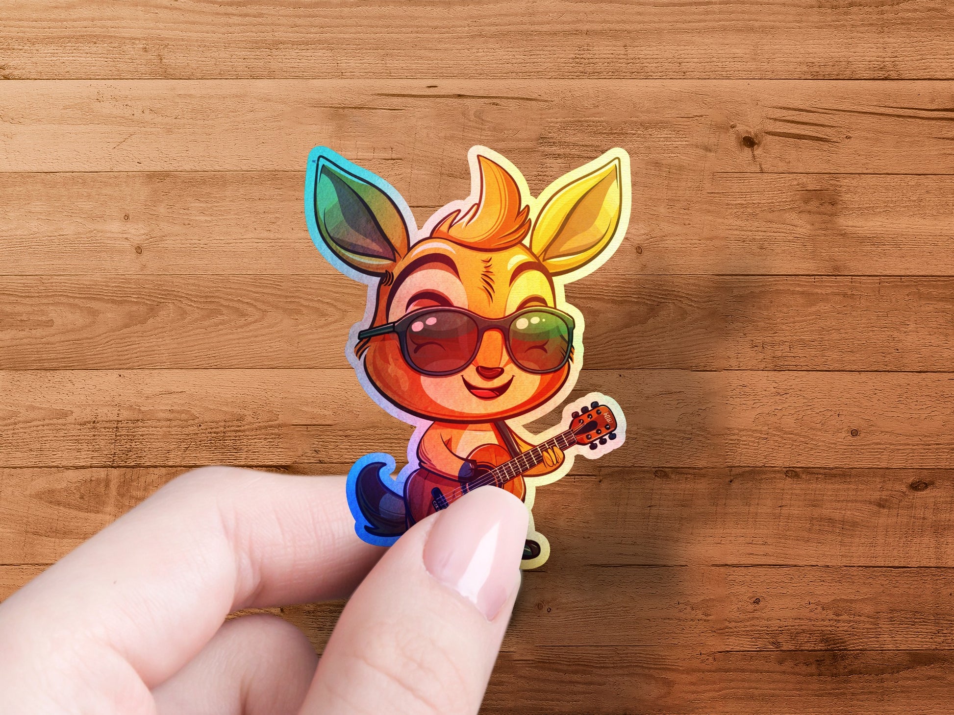 Cool Cartoon Character with Sunglasses Music Product