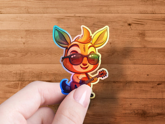 Cool Cartoon Character with Sunglasses Music Product