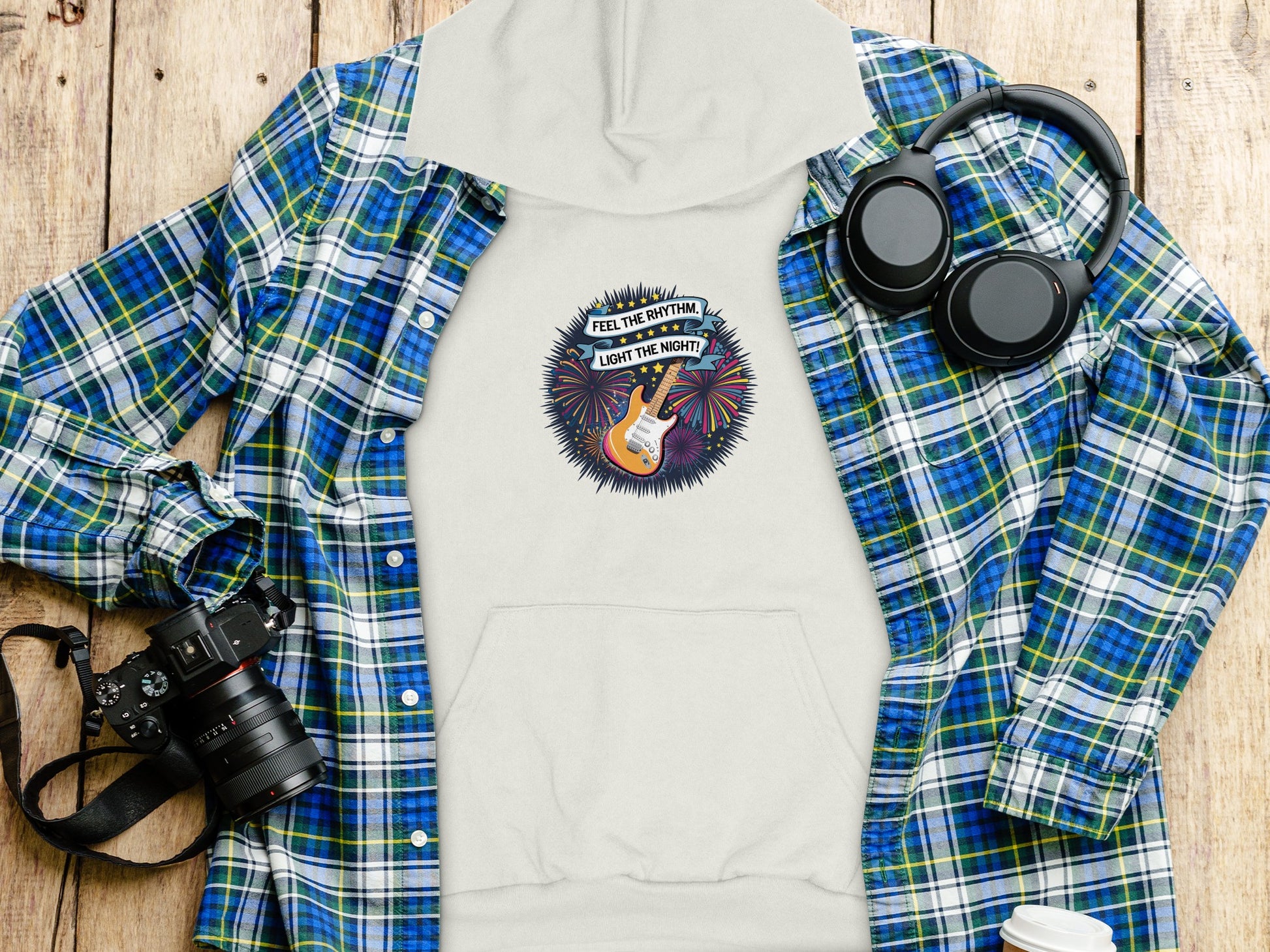 Feel The Rhythm Light The Night Hooded Sweatshirt product