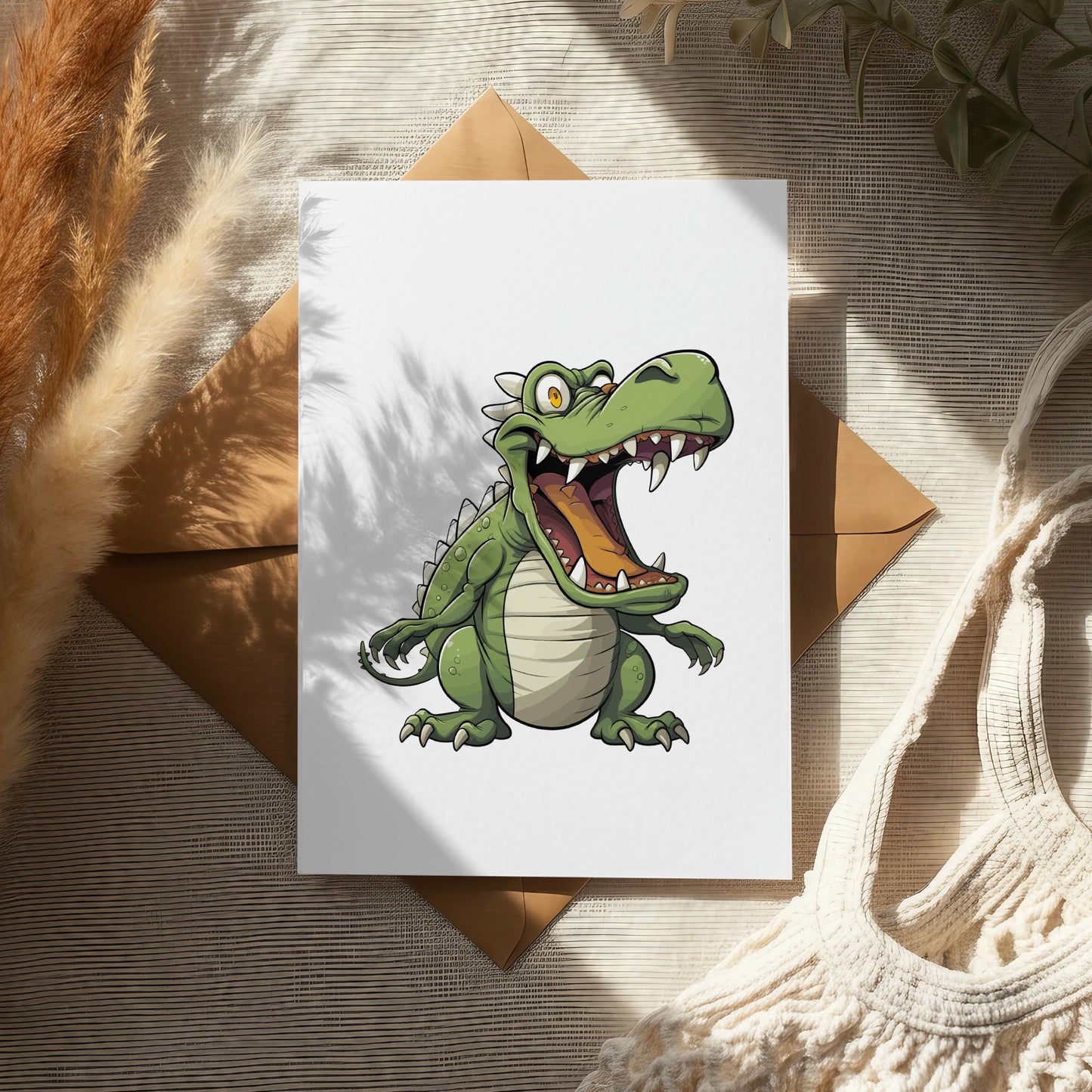 Cartoon Crocodile Print, Kids Room Wall Art, Cute Alligator Poster, Nursery Decor, Animal Illustration, Fun Artwork