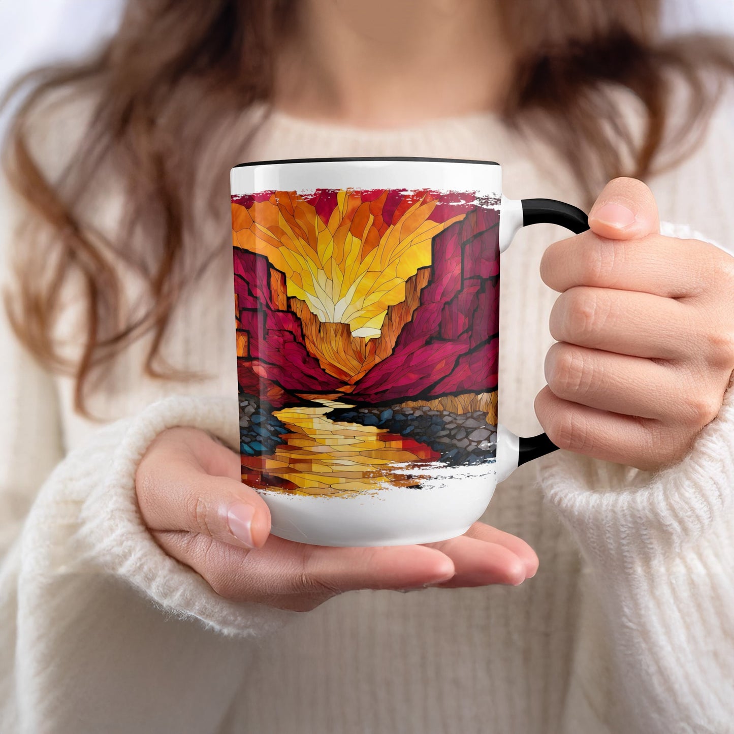 Vibrant Mountain Sunrise Scenic Mug perfect coffee product