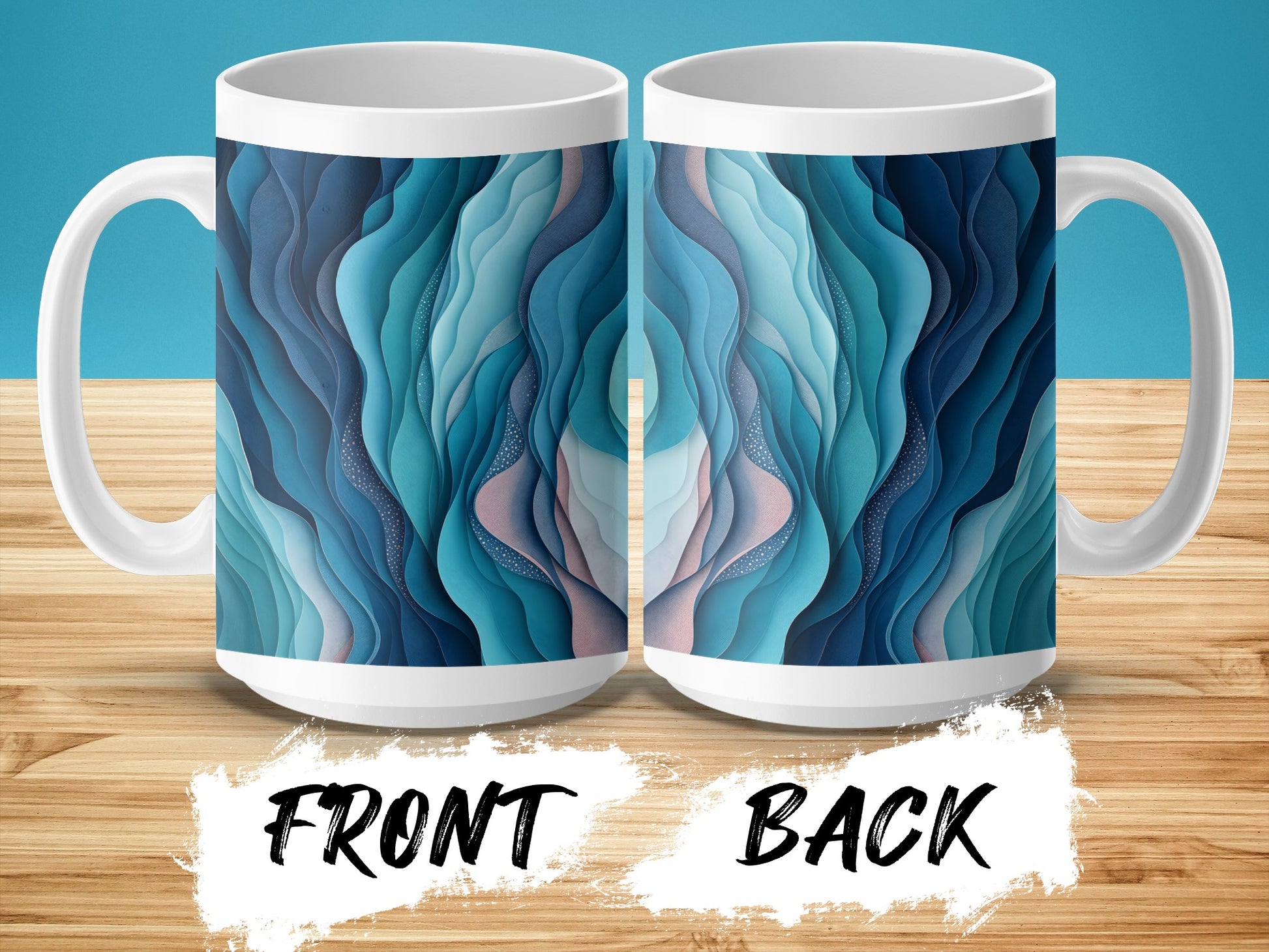 Ocean Waves Abstract Art Design Mug product