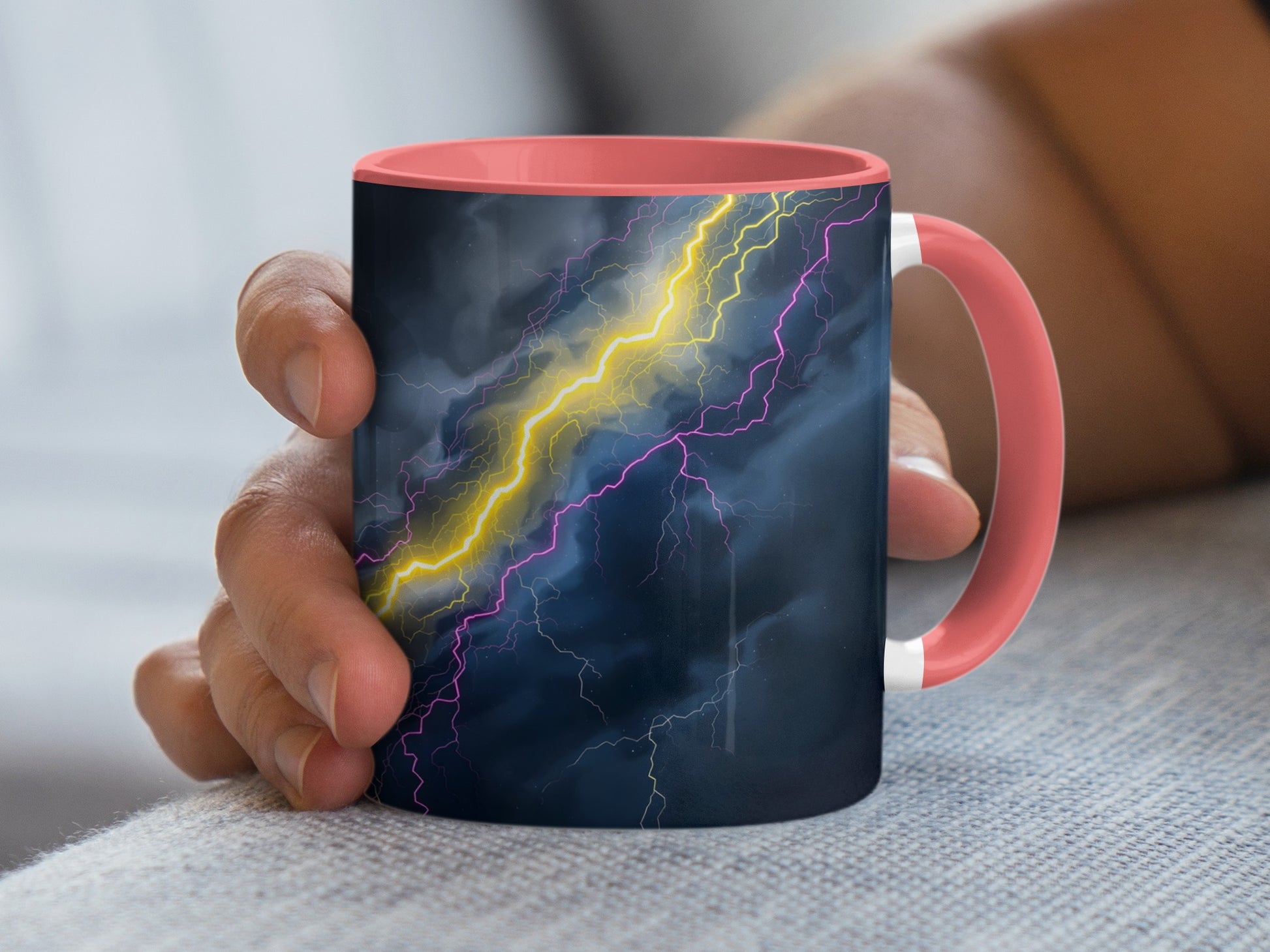 Colorful Electric Lightning Design Coffee Mug product