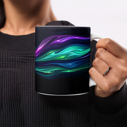 Vibrant Multicolor Swirl Design Coffee Mug product type