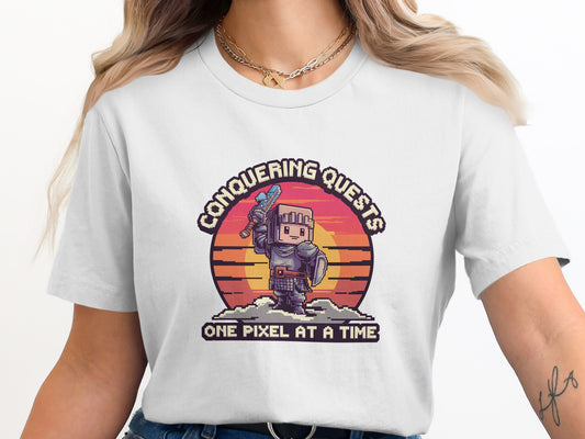 Conquering Quests One Pixel at a Time T-shirt product