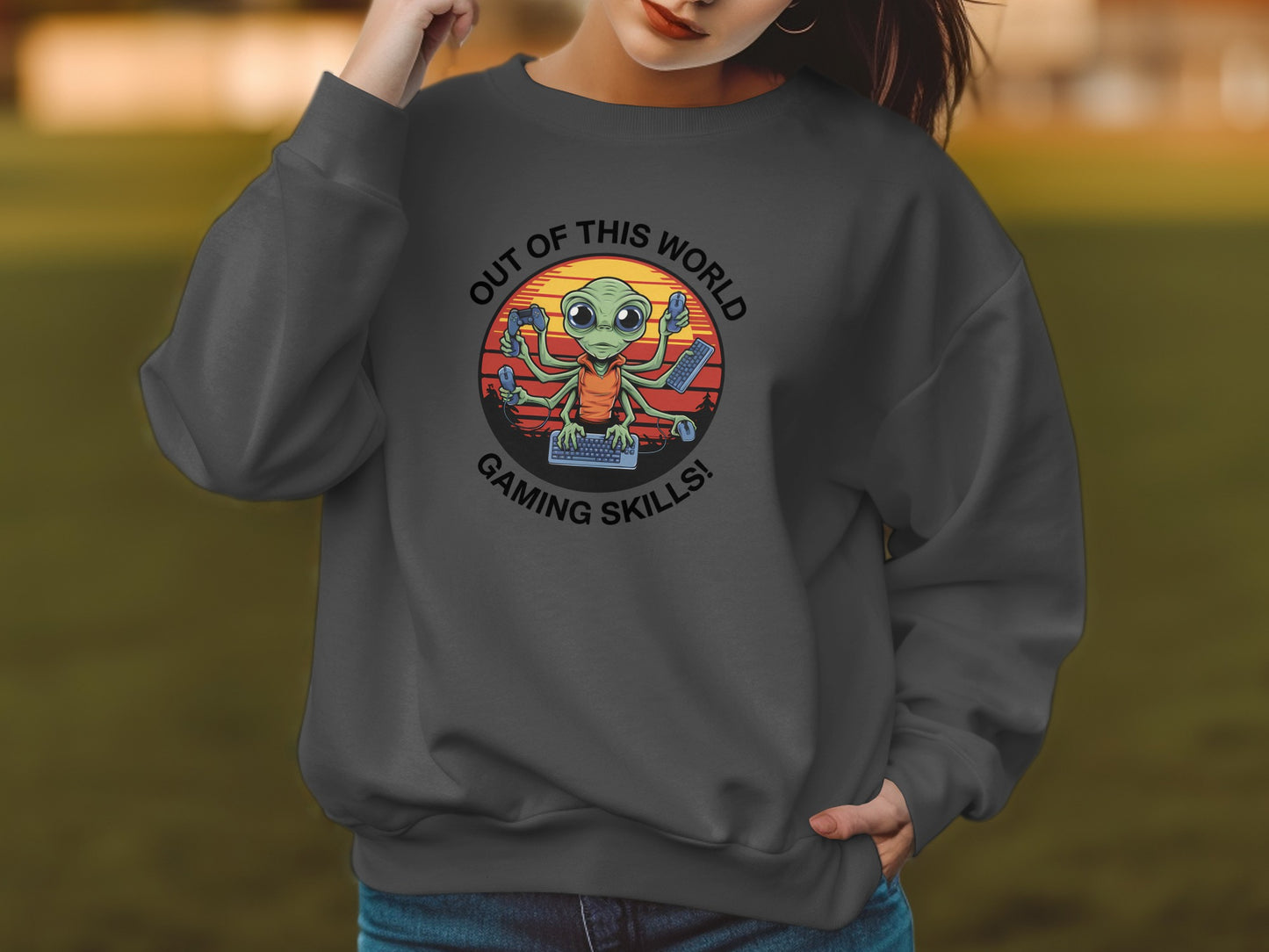 Out of This World Gaming Skills Graphic Sweatshirt product