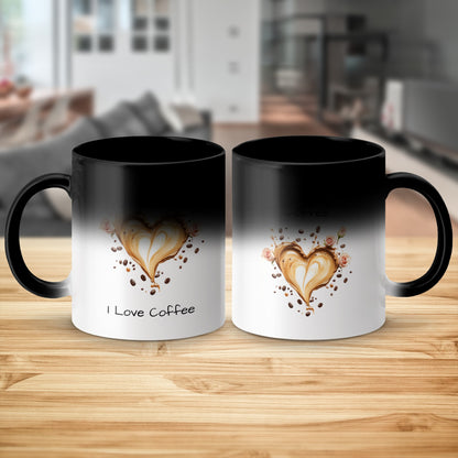 I Love Coffee Heart Shaped Design Mug Best Gift product