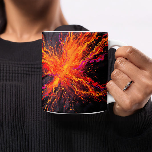 Vibrant Fiery Explosion Abstract Design Mug product