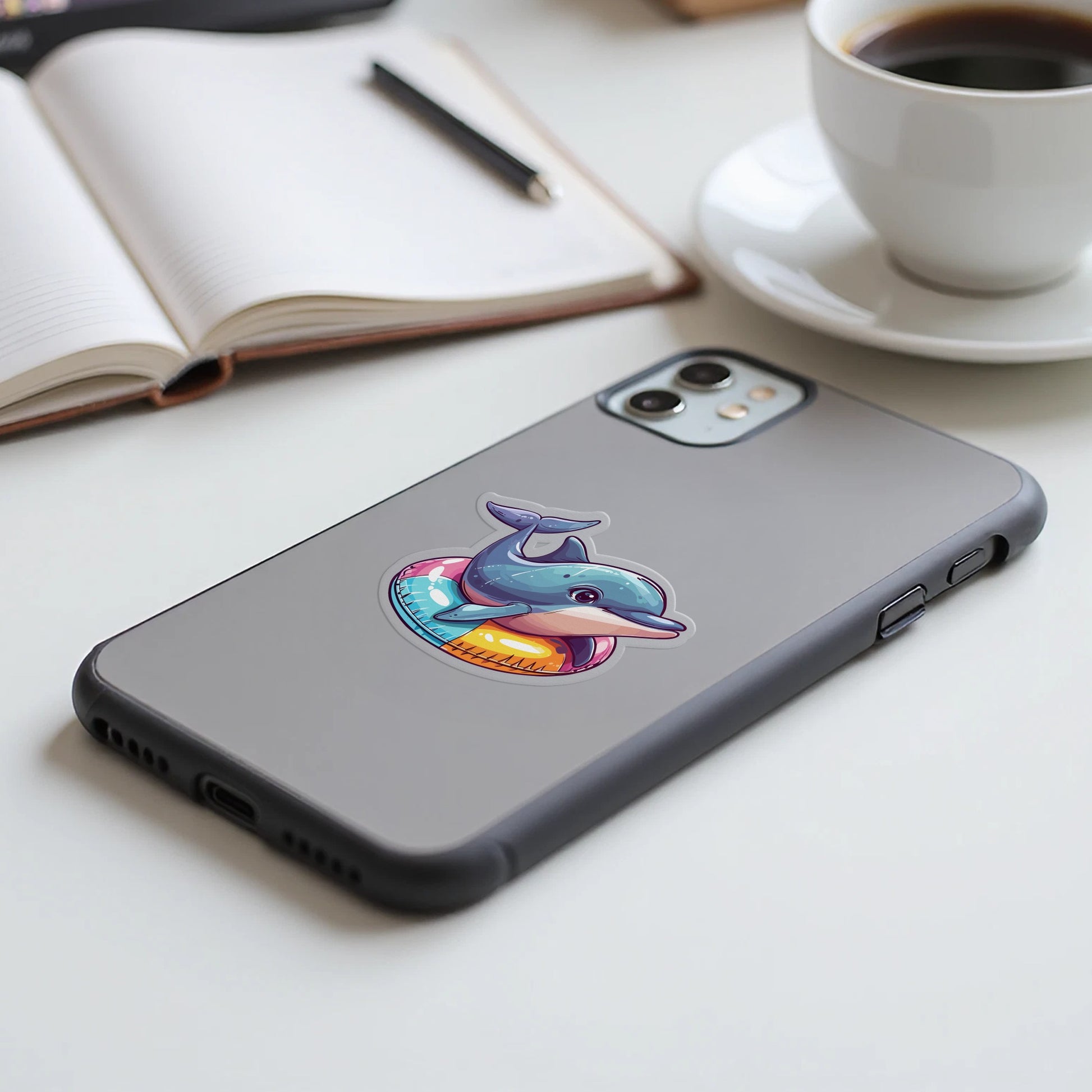Colorful Dolphin Printed Phone Case product