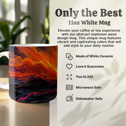 Vibrant Explosion Wave Design 11oz Mug product