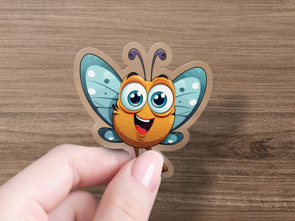 Happy Cartoon Butterfly Sticker for Fun Craft product