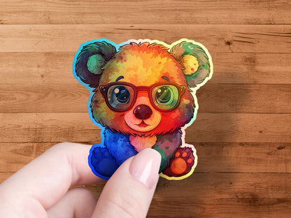 Cute Rainbow Koala Bear with Glasses Sticker product type