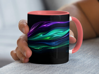 Colorful Abstract Waves Design Coffee Mug product