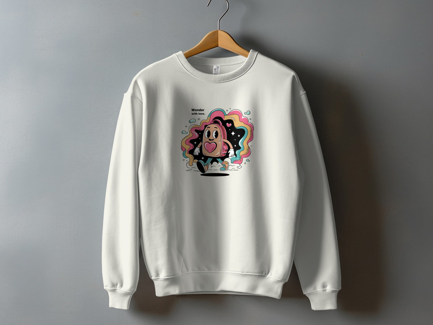 Whimsical Heart Cartoon Design Sweatshirt product type