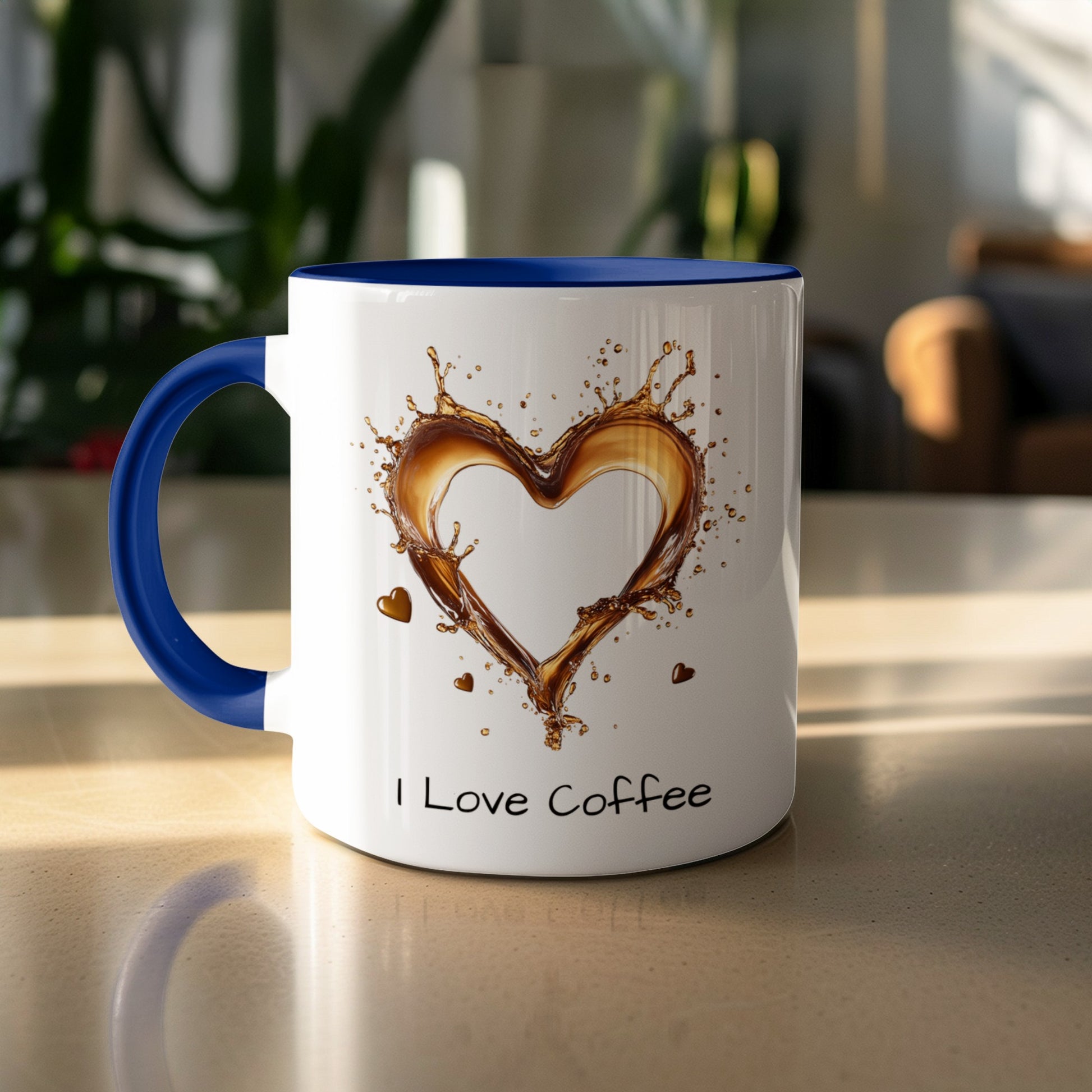 I Love Coffee Mug With Heart Splash Design product type