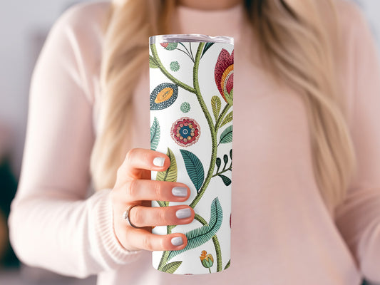 Stylish Floral Patterned Insulated Tumbler product