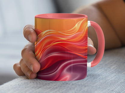 Colorful Abstract Waves Design Mug product